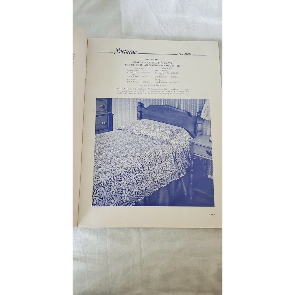 Vintage 1942 Spool Cotton Comapany bedspreads to knit and crochet magazine